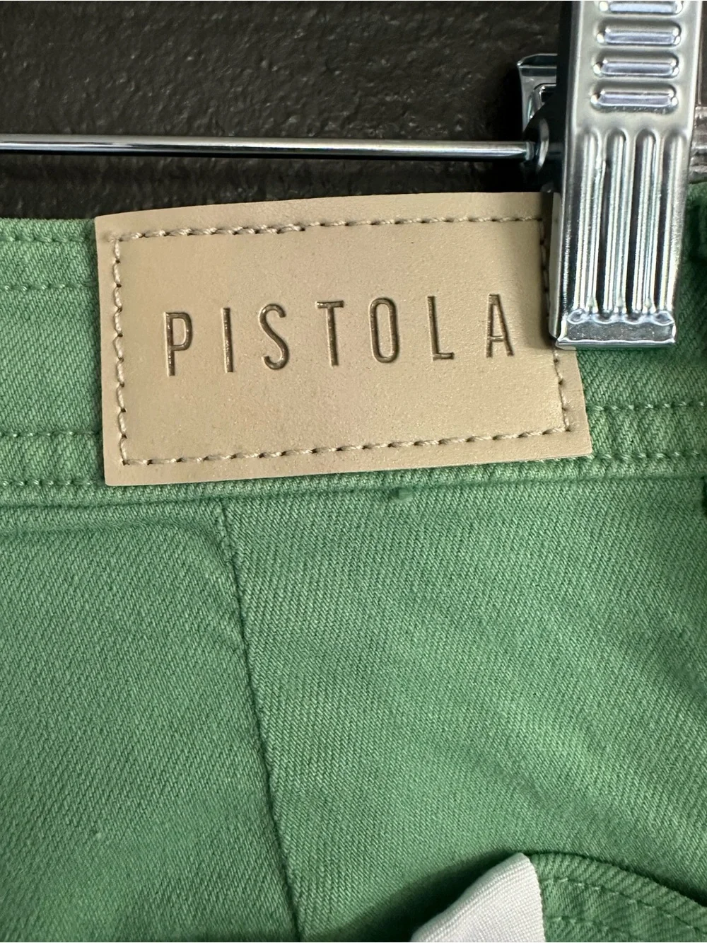 Pistola Penny Crop High Rise Wide Leg Jeans Avocado Green Size 28 Anthropologie - Picture 12 of 13